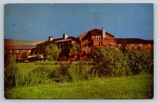 Sun Valley Lodge Idaho Vintage Postcard Kodachrome 1953 Mountain Resort