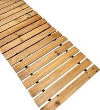 Plow & Hearth Cedar Pathway 6 Feet x 18 Inches Straight Outdoor Wooden Garden