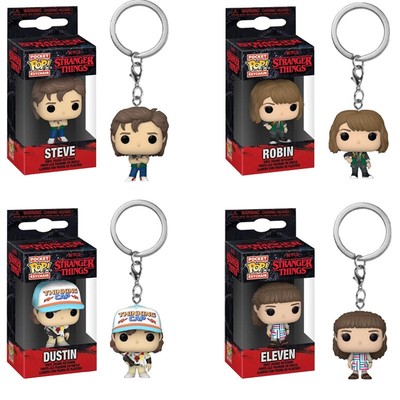 2025 Stranger Things Taschenschlüsselanhänger Eleven Dustin Steve Figur für Fans