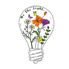 Be The Light Cute Sticker Labels (6) Card Gift Craft Journal Scrapbook