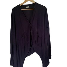 Silence + Noice urban outfitters dark navy blue high low oversized cardigan sz S