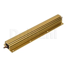 500 W 5 ohm High Power Wirewound Resistor Gold Aluminum Housing 11x2x1 in