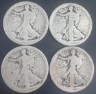 Lot of 4 - Pre-1930 Walking Liberty Half Dollar Lot | 90% Silver | Early Dates