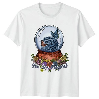 You Are Magical Damen T-Shirt Schmetterling Hortensie Blumen Natur Geburtstag