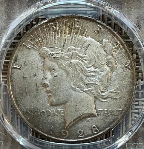 1928-S Peace dollar, PCGS AU detail - better date
