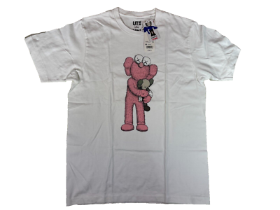国内配送 UNIQLO UT x KAWS BFF COMPANION TEE WHITE SIZE XL Uniqlo x KAWS Pink BFF White Tee Shirt Size Medium US Sizing