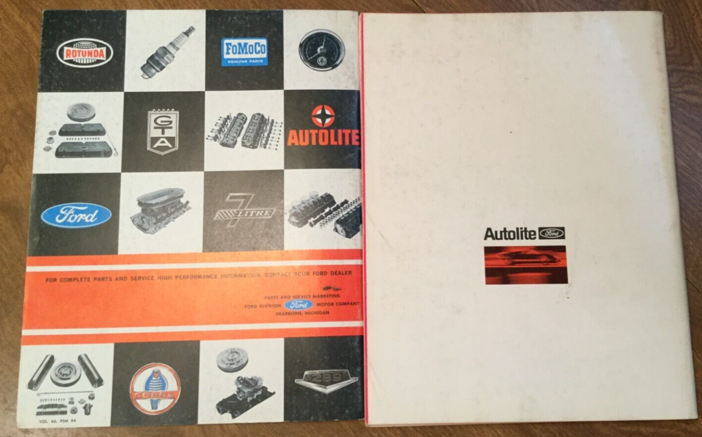 1966 Ford High Performance Parts Catalog 1969/70 Muscle Parts Catalog