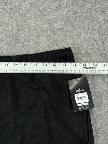 NWT Athletic Works Shorts Mens Large Black Fleece Pull On Drawstring Active A6 A - Picture 6 of 10