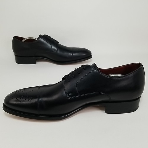 Magnanni X Newman Marcus Cap Toe Derby elegante Schuhe Herren Größe 12 M schwarz Leder - Bild 6 von 13