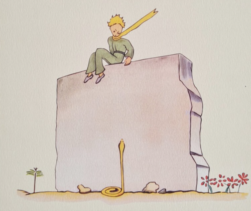 SAINT-EXUPERY * DER KLEINE PRINZ AUF DER MAUER*Lithographie + Zertifikat*limited - Bild 4 von 10