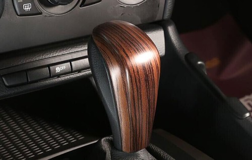 For 2005-2012 BMW 3-Series E90 Wood Grain Central Console Gear Shift Knob Trim - Picture 2 of 5