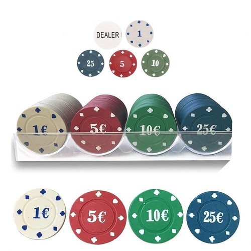 Profi Poker Set 100 Chips Metallbox für Texas Holdem Chips - Bild 4 von 6