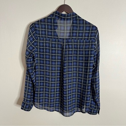 Express Portofino Hemd transparent kariert blau schwarz Button Down - Bild 3 von 7