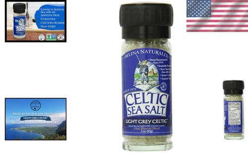Delicious Light Grey Sea Salt Grinders - Reusable & Paleo-Friendly - 32oz Total - Picture 2 of 9
