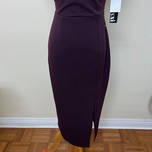 Vestido ajustado sin mangas con cuello corazón Trixxi Juniors para mujer talla 1 en vino tinto - Imagen 5 de 12