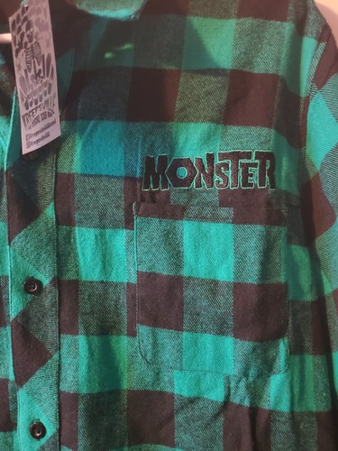 New Kreepsville 666 Fraken Monster Flannel XS Frankenstein Skull Embroidered NWT - Picture 4 of 10