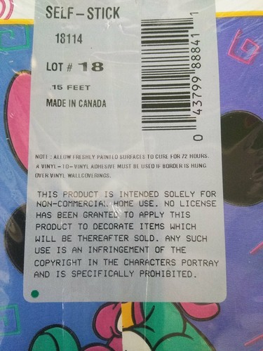 Disney Babies Self Stick Border Wall Paper Removable 5 yds  4.57m  NWT  15 feet - Picture 3 of 5