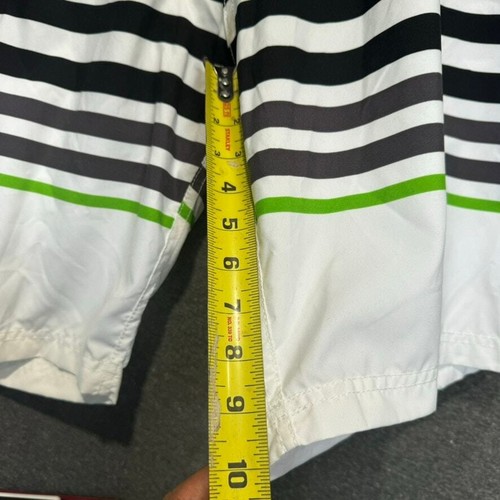 Maui and Sons BoardShorts Mens 38 Hawaiian Berzerk Stripe Logo Surf Swim Trunks - Picture 4 of 15