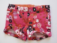 CREWCUTS BY J CREW Girls Fuchsia Floral Cotton Twill Adjustable Waist Short Sz 3