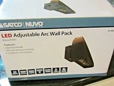 Nuvo SATCO LED adjustable Arc bronze Wall Pack Light Fixture + Sensor 65-098 Wet