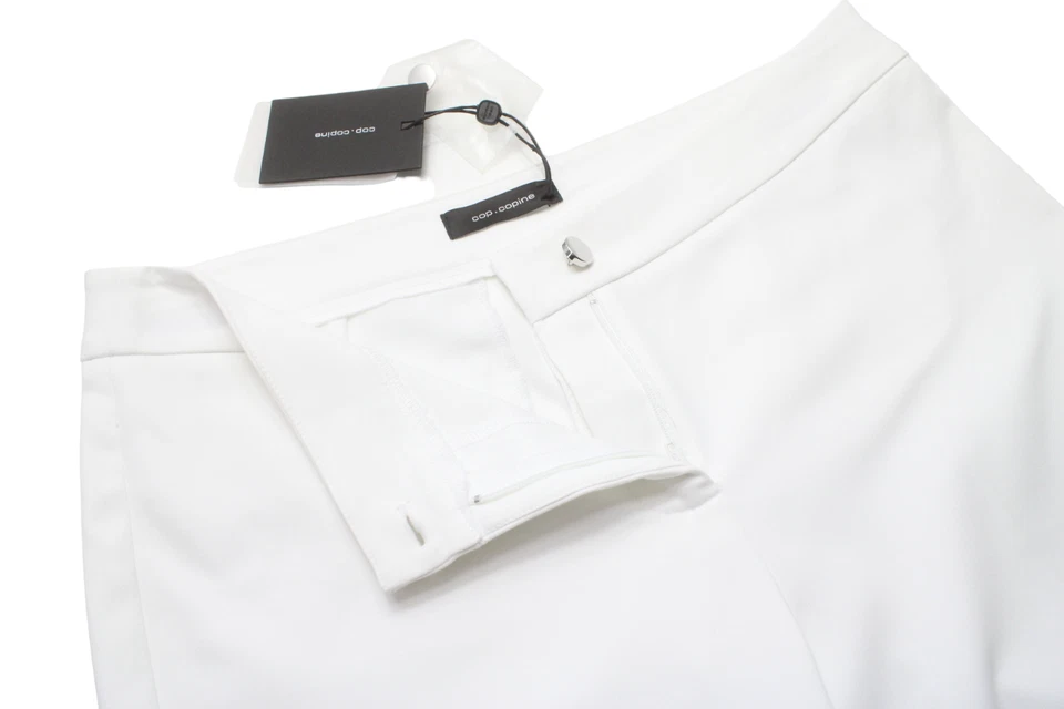 COP COPINE Pantalon Femme (UE) 40 Blanc Zip Fly Décontracté Tapered - Photo 4/4