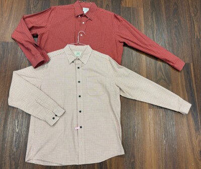 LL Bean Long Sleeve Shirts Men s Large Set of 2 Dry Cleaned