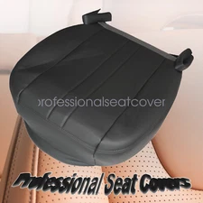 Driver Side Bottom Leather Seat Cover For Chevy GMC C Series 2003-2016 Dark Gray