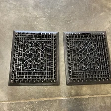 Pm 7 2 available price each antique cast-iron heat grate 11.25 x 13.25