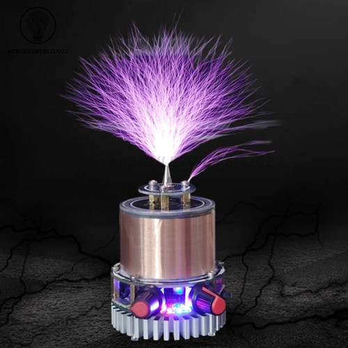 Mini Plasma Music Tesla Coil Arc Generator Artificial Lightning Bluetooth DC48V - Picture 18 of 23