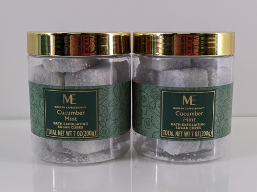 Cucumber Mint Bath Body Exfoliating Sugar Scrub Cubes Spa Gift 7 oz. (2-Pack) - Picture 9 of 12