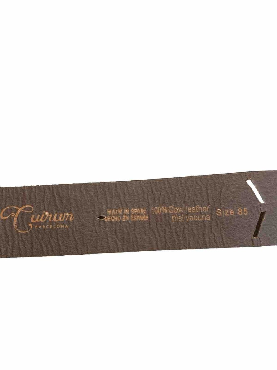 Cuirum Barcelona Leather Handmade Woven Belt Cuirum Barcelona Brown Leather Handmade Woven Belt main image 3