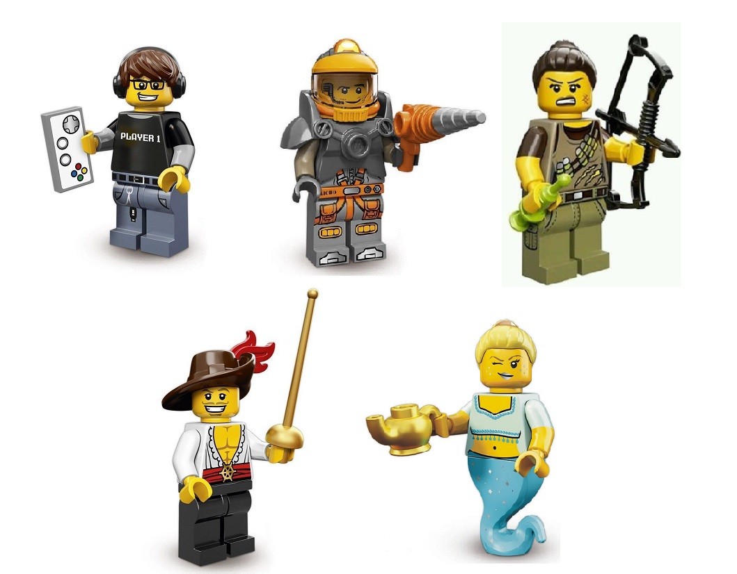 2014 Lego Minifigures 71007 Mini Figure Series 12 Set ( 5 items