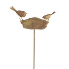 Robin Bird Table Bowl Birdbath Plant Stake Flower Support Garden Robins Decor 