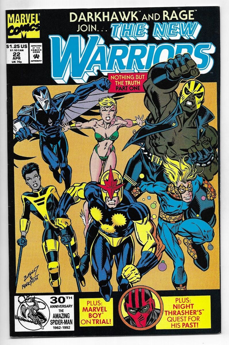 New Warriors #22 23 24 25 26 28 MARVEL COMIC BOOK LOT 1st