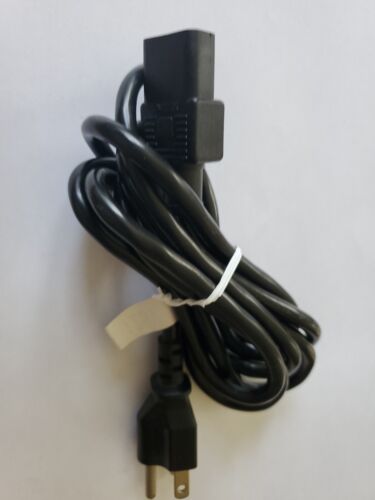 Power Cord Cable For 3 Prong Standard PC Computer TV Monitor 6' Long Black