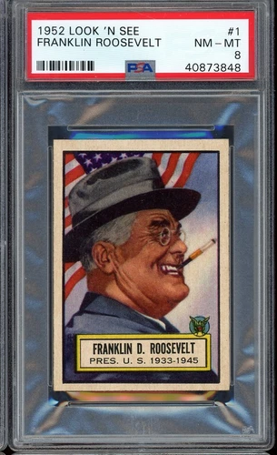 1952 Look 'n See #1 Franklin Roosevelt PSA 8