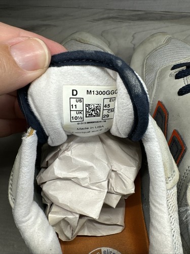 New Balance 1300 Classic M1300GGO Beige Grigio Arancione Uomo Taglia 11 MADE IN USA - Foto 10 di 12