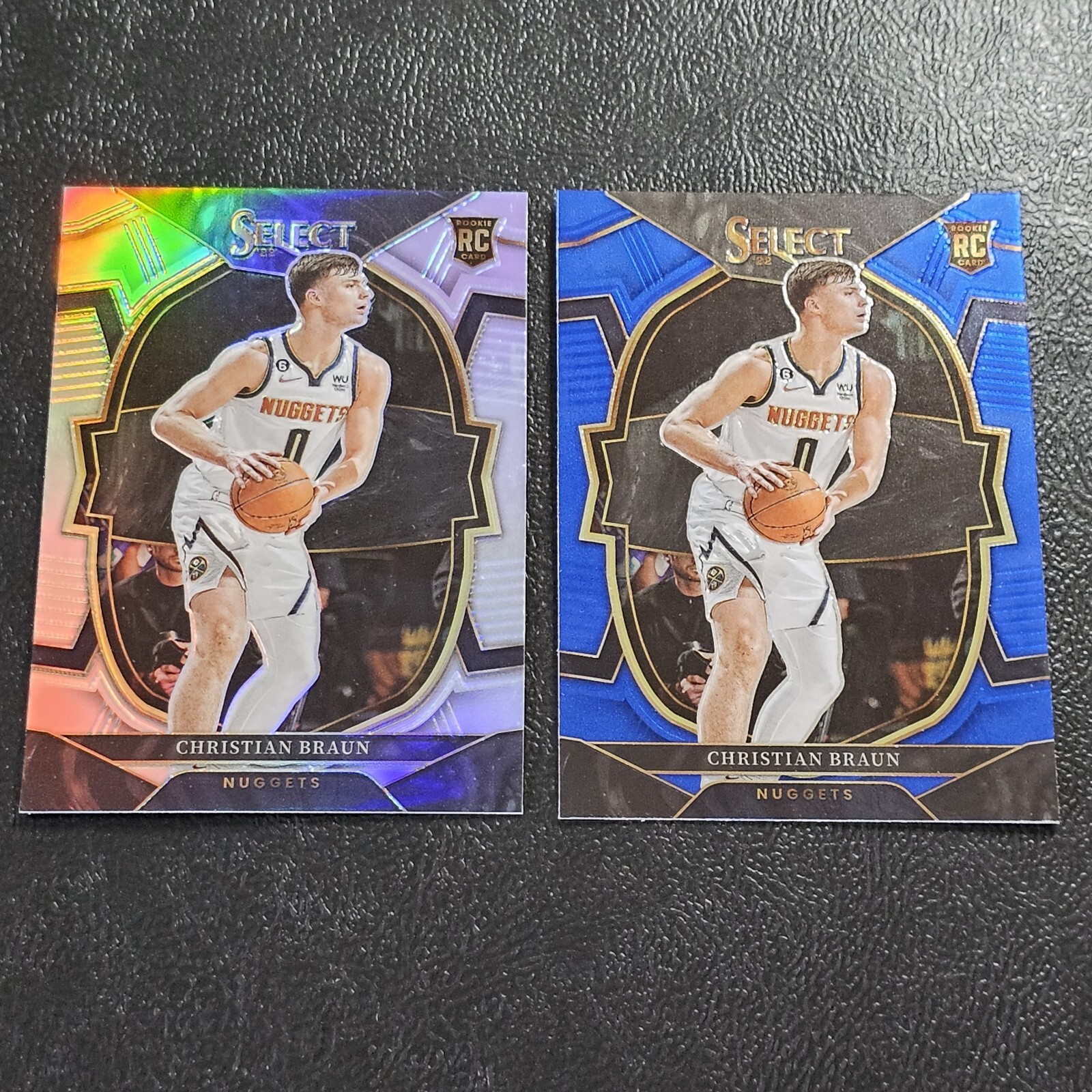 2022-23 Panini Select Christian Braun Silver Prizm & Base #85 Concourse  Rookie