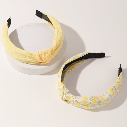 2Pcs Wide Soft Headband Women Girls Floral Alice band hair bands UK - Picture 3 of 28