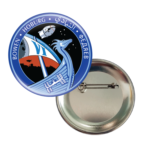 NASA Spacex Crew-6 Button Badge 58mm (2.25") Mission Patch NASA Commercial Crew - Picture 2 of 2