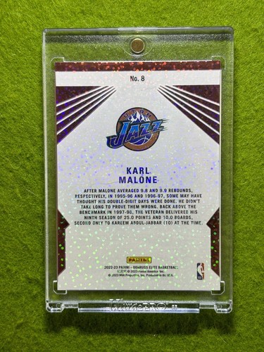 Karl Malone WHITE SPARKLE PRIZM Asia Red CLEAR Card SSP 2022 BACK to the FUTURE - Picture 2 of 24