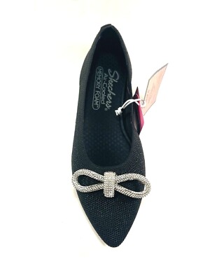ミシェルマントルピース Skechers 158613 Embellished Memory Foam Slip On Flat Shoe Choose