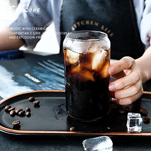 10 Pack Beer Glass Cups With Bamboo Lids And Straws 16oz Can Glasses Drinking Gl - Picture 3 of 8