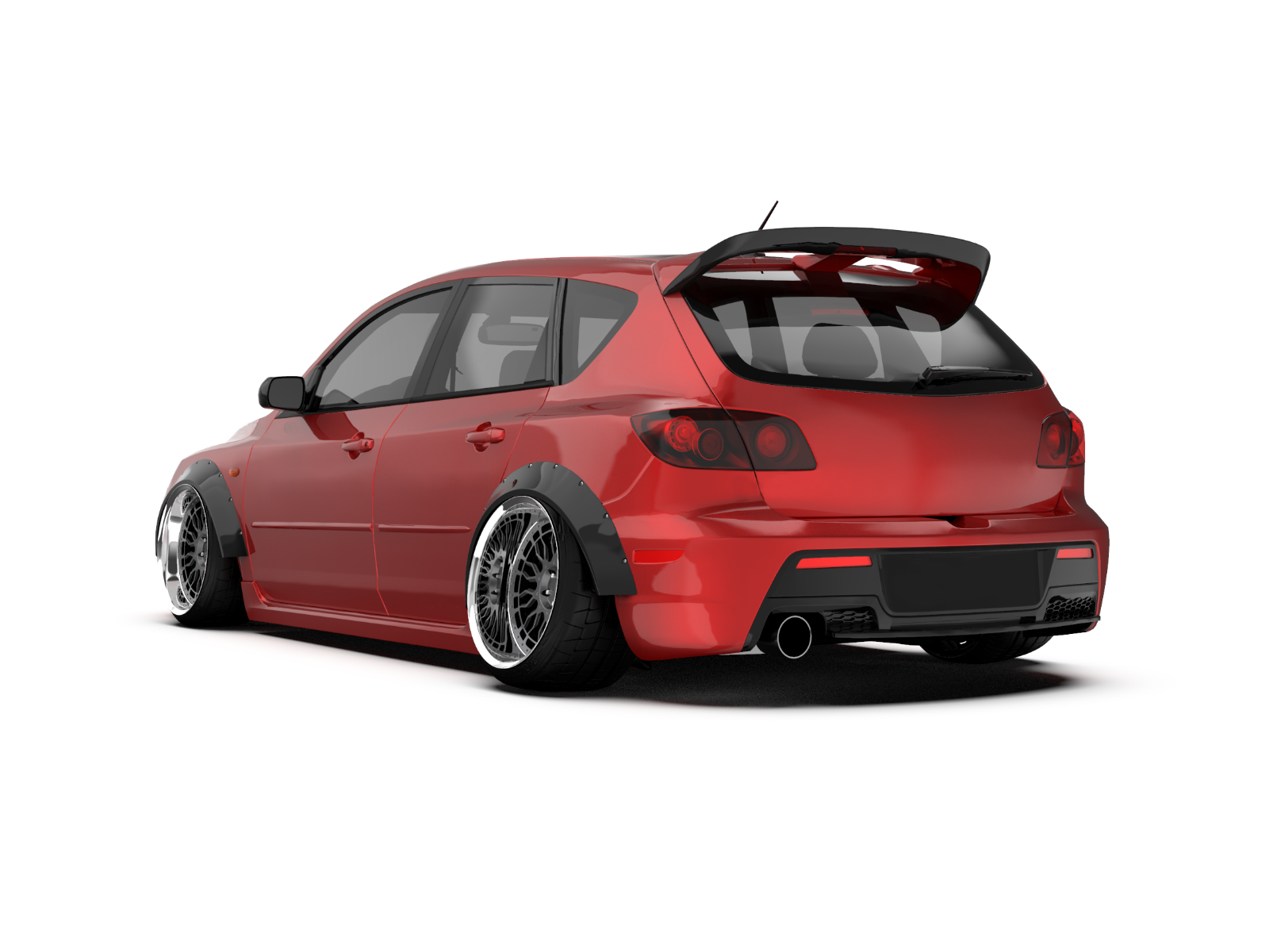 Mazda 3 Fender Flares CONCAVE Mazdaspeed3 MPS Wide Body Wheel Crches