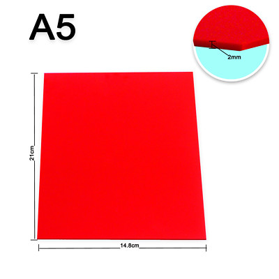 HQ New A5 Blue Plastic Acrylic Sheet 2mm For DIY Design Laser Engraving