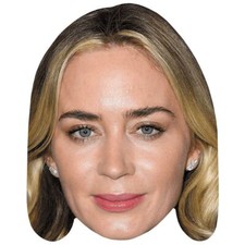Emily Blunt Smile Celebrity Mask, Flat Card Face