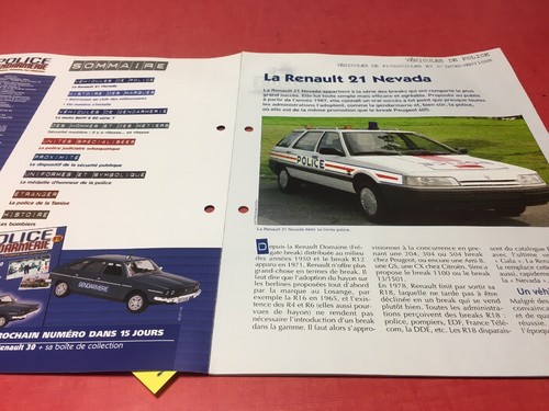 fascicule N° 17 Renault 21 Nevada R21 , police et gendarmerie Hachette - Imagen 2 de 12