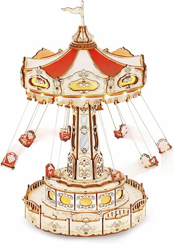 ROKR Parque de Atracciones Serie Hágalo Usted Mismo Caja de Música 3D Rompecabezas de Madera Adolescentes Adultos Regalo - Imagen 12 de 51