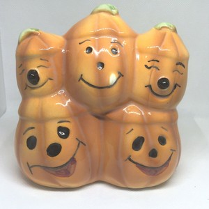 VINTAGE-RELPO-CHICAGO-IL-Happy-PUMPKIN-PLANTER-Jack-O-Lantern-HALLOWEEN-DECOR