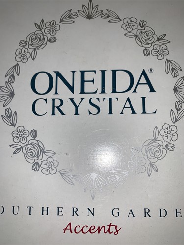 Oneida Southern Gardens Heart-Shaped Tray Lead Crystal NIB Ruby Glass Dish - Picture 3 of 6